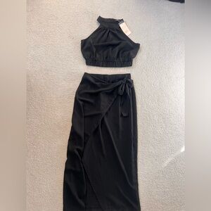 Black Skirt Set